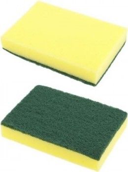 Esfreg�o verde com esponja 10 x 2,5 cm Pack 12 Unidades