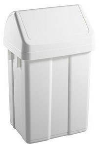 Balde 25lt c/tampa basc. branca