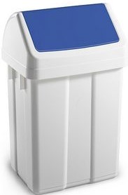 Balde 50lt c/tampa basc. Azul