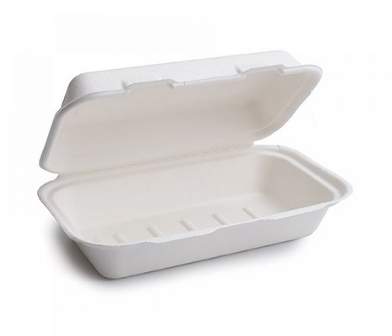 Embalagem Cana-de-a��car Branco Hot Dog 900ml Me 24x14x7,5cm Manga 50 unidades 