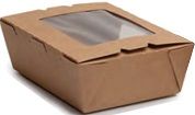 Caixa Saladeira de Cart�o Kraft c/Janela  200x120x50 mm 900 ml 50 Un