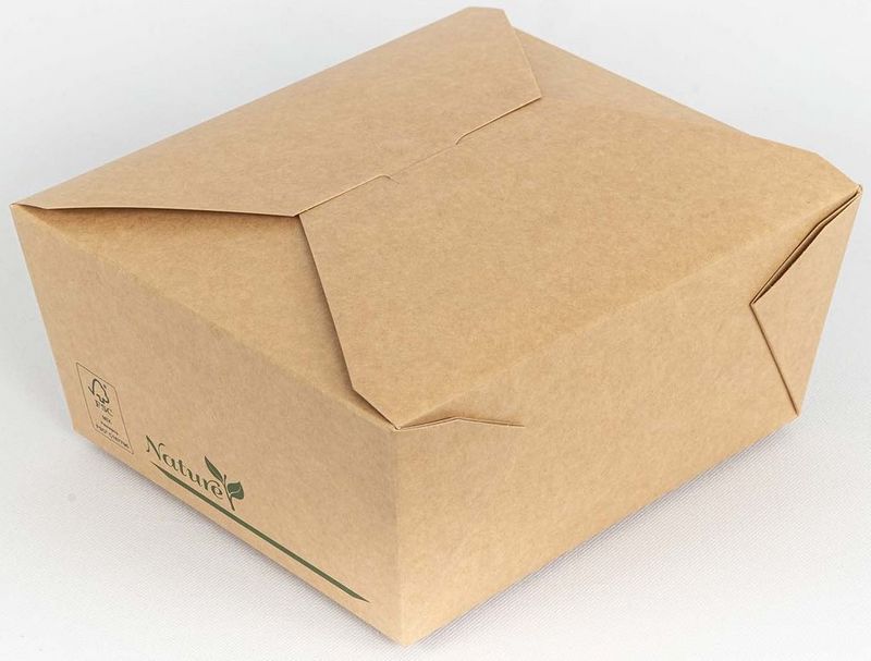 Caixa Cart�o Take Away kraft 100oz 3000 Ml  25 Unidades 