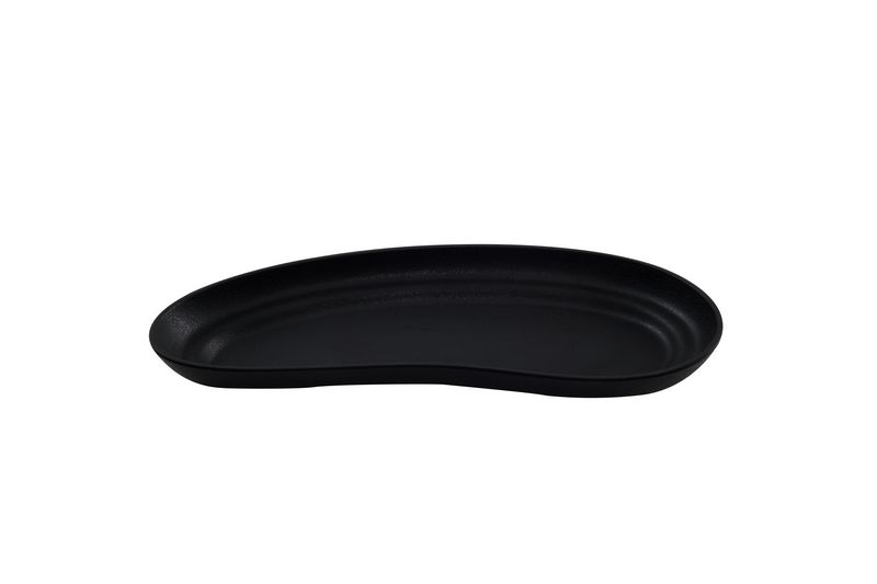 Bandeja Media Cor Preta De Melamina 30 x 12.5 x 3 cm