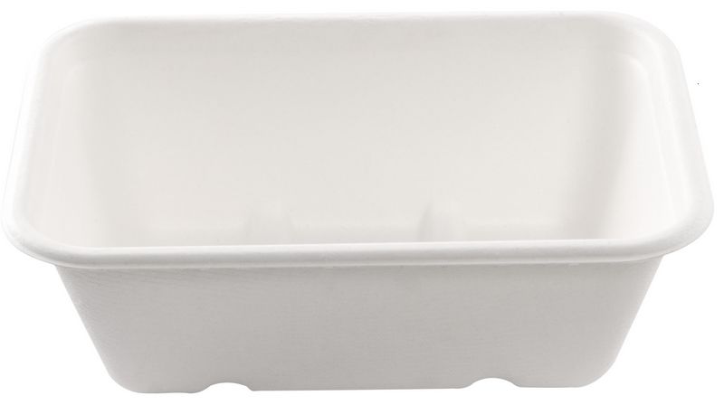 Saladeira Rectangular De Cana De A�ucar  Branco 750 ML Emb: 50 Undades