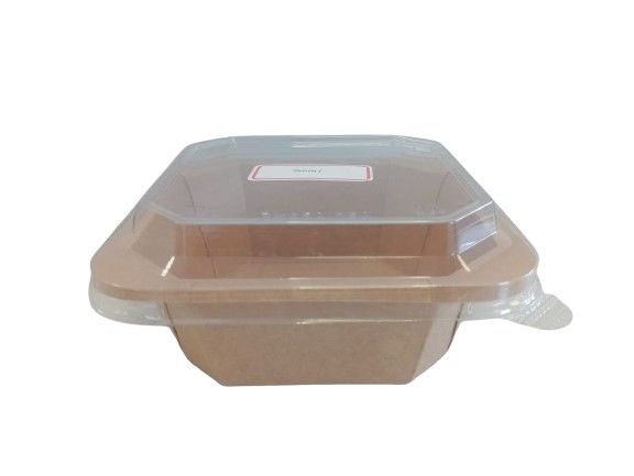 Saladeira Octogonal de cart�o Kraff C/Tampa Pet 500 ML Pack 25 Unidades