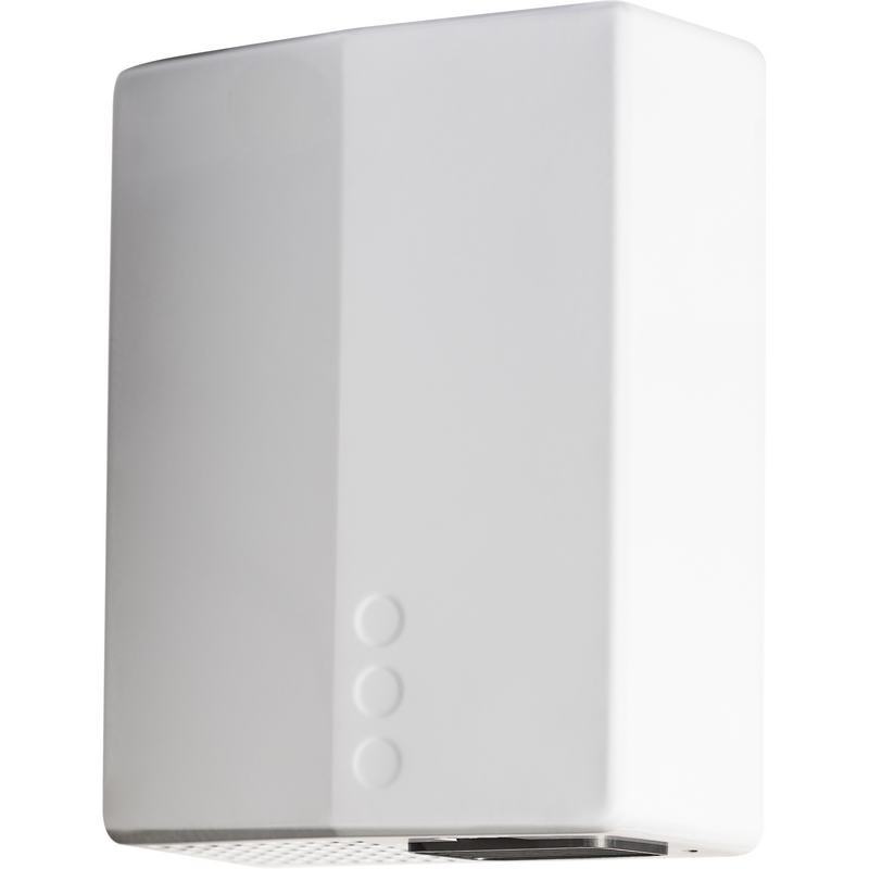 Secador de m�os BIGFLOW EVO de a�o inoxid�vel c sensor eletr�nico. Acabamento branco