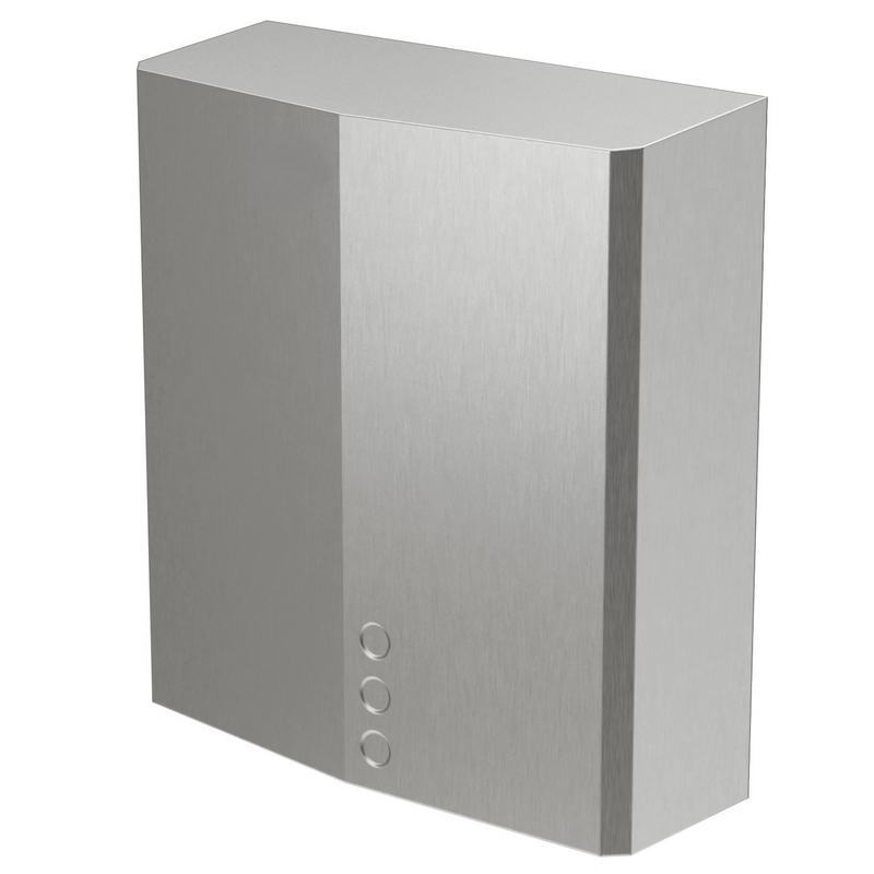 Secador de m�os THIN EVO em a�o inoxid�vel com sensor eletr�nico. Acabamento escovado