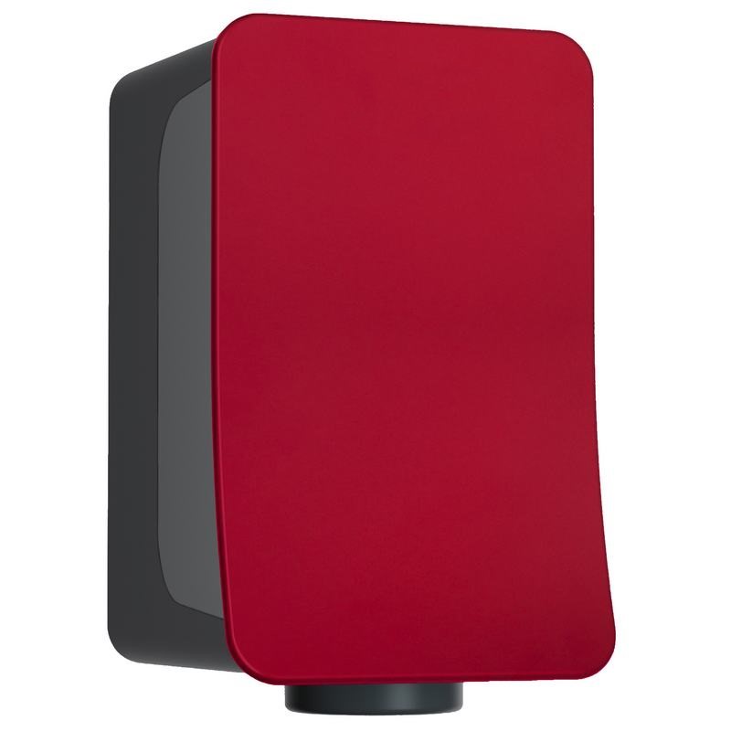 Secador de m�os autom�tico FUSION equipado com luzes germicidas UV-C. ABS cor vermelho-cereja