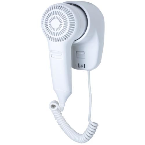 Secador de cabelo HOTELLINE montado na parede. 1200 W. ABS branco