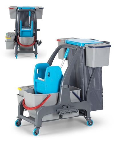 Carrinho Duplo R-Evolution 25+18 litros com guiador e bolsa.