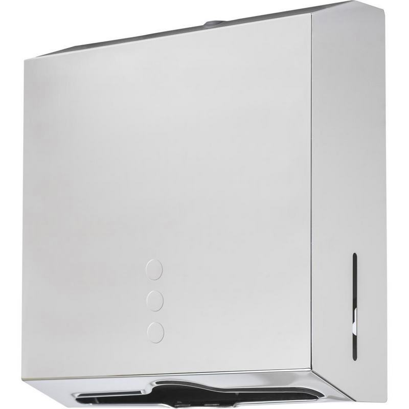 Dispensador de toalhas de papel de a�o inoxid�vel brilhante