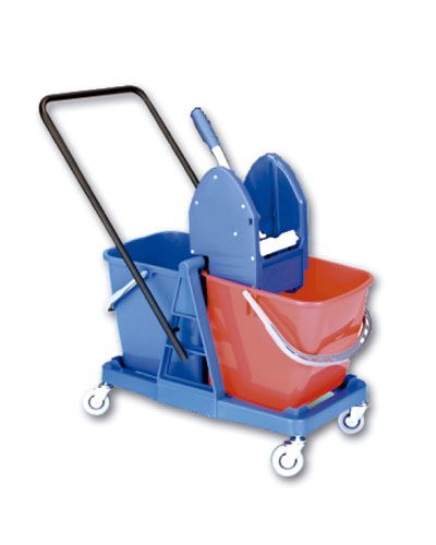 Carrinho duplo com rodas. Com prensa modelo Stilo : 2 x 25 litros