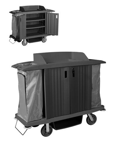 Carrinho com portas de servi�o de andares de hotel  