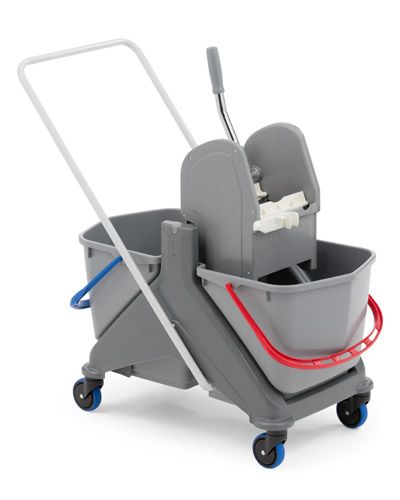 Carrinho duplo Freddy com rodas. Com prensa 2 x 25 litros