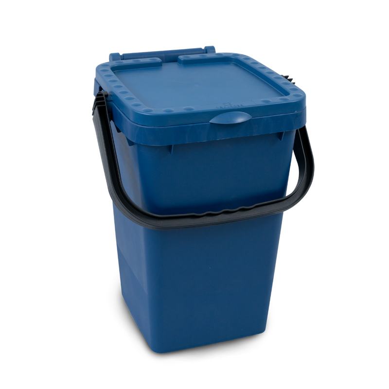 Contentor Porta-a-porta 35 L, Azul, com pega de pl�stico preta