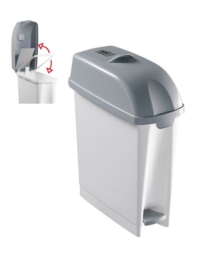 Contentor higi�nico Capacidade: 17 lts. Medidas: 20 X 42 X 54 cm