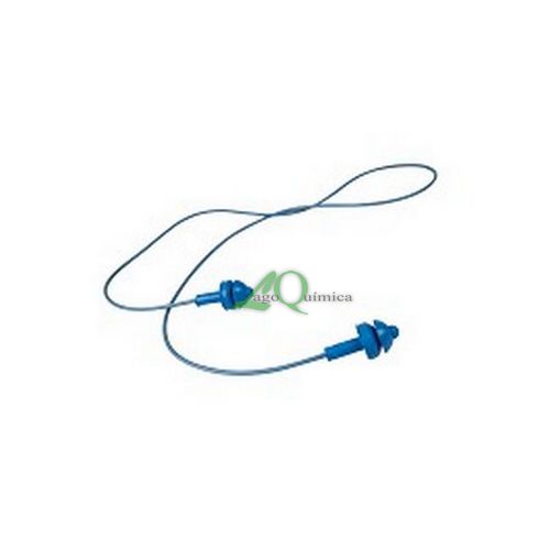 Protetor Ouvidos C/Cord�o Det. Azul com 2 flanges detet�vel.
