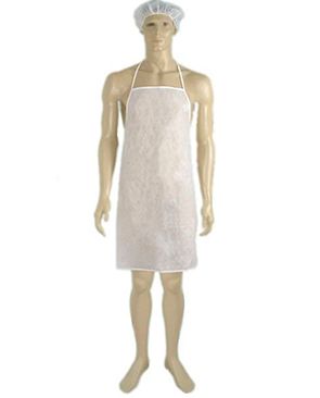 Avental Polipropileno TNT descart�vel  Branco 60 x 84 Bolsa 10 Unidades