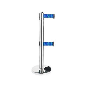 Poste / Coluna m�vel Duplo c/ Fita Extens�vel  - Azul