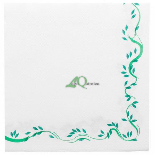 GUARDANAPOS ECOLABEL DOUBLE POINT - FLORALIA 18 G/M2 40x40 CM BRANCO TISSUE