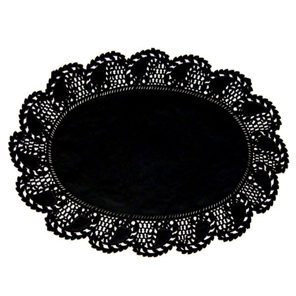 NAPERONS OVAIS 35,7x26,5 CM PRETO LITOS (250 UNIDADE)