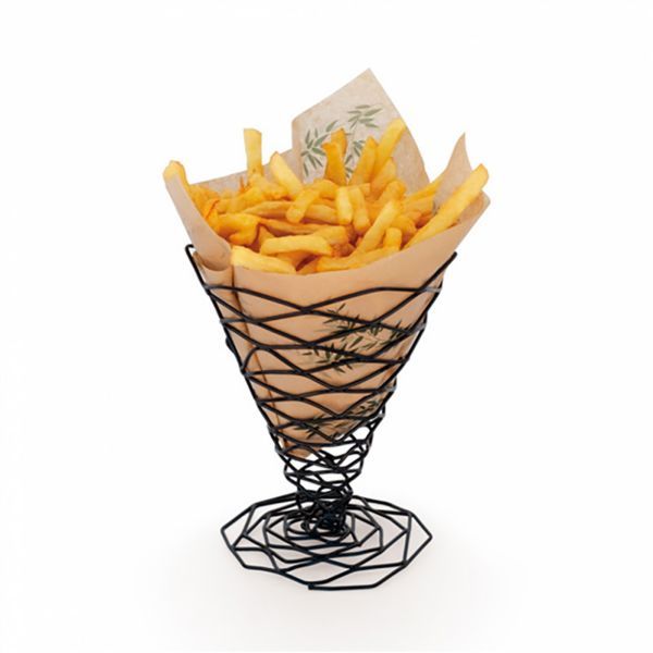 CESTA  � 17,5x15 CM PRETO A�O (1 UNIDADE)