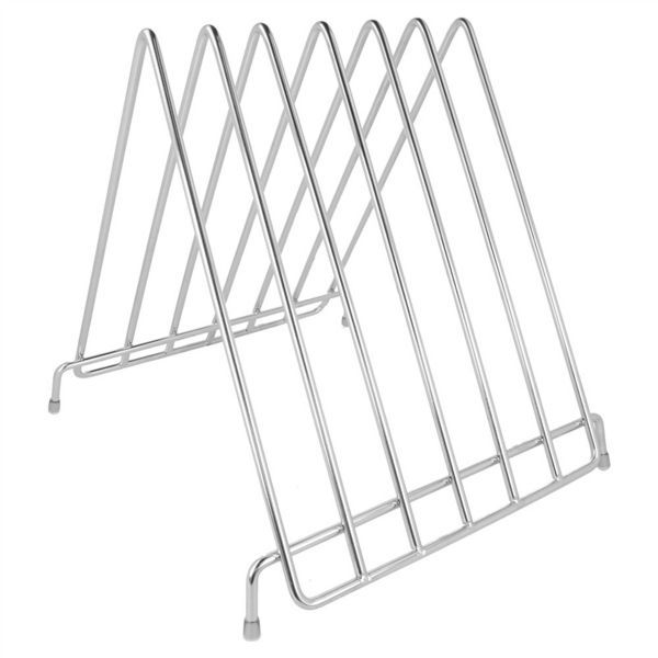 Rack Para 6 T�buas De Corte  27,9x30,5x27,7 CM Prateado Inox 1 Unid