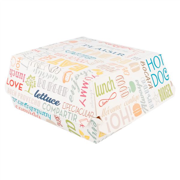 Concha Hamburguer  PAROLE 250 G/M2 14x12,5x8 CM BRANCO Cartolina (50 UNID.)