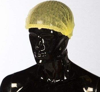 Touca Clip  tipo acordeon polipropileno Amarelo Tipo Harm�nio 1 X 100 Unidades