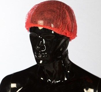 Touca Clip  tipo acordeon Polipropileno Vermelha Tipo Harm�nio 1 x 100 Unidades