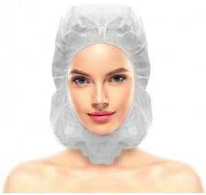 Touca Integral Branca Descart�vel TNT Pack 100 Unidades