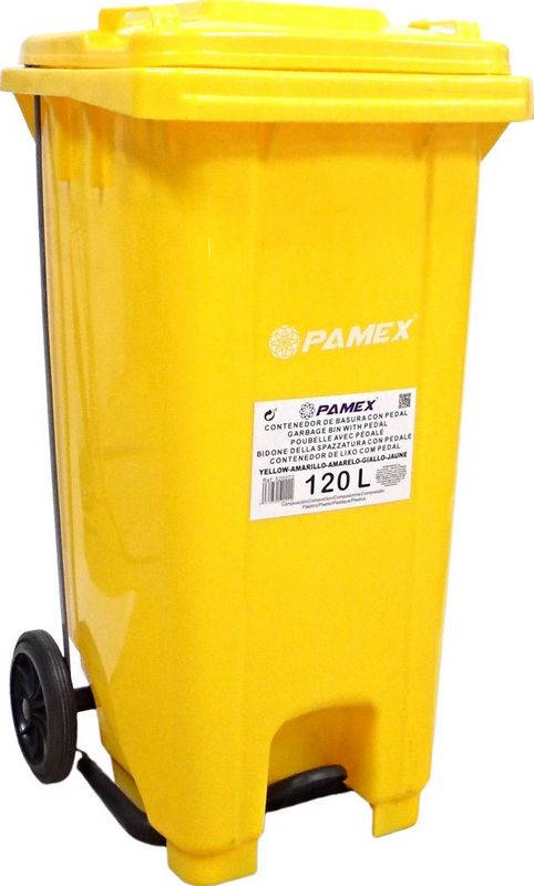 Contentor 120 Lt amarelo  c/ Pedal