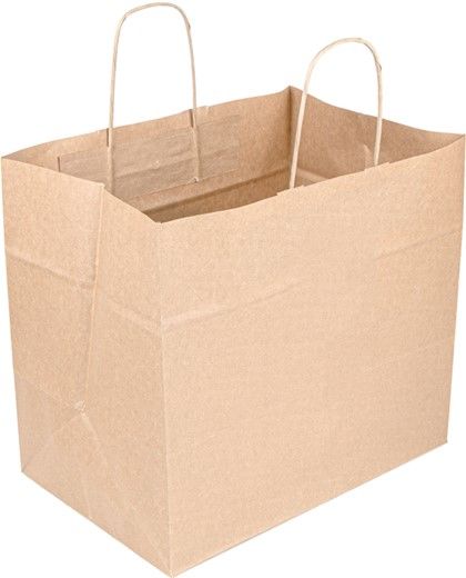 SACOS P/ CAIXAS PIZZA 110 G/M2 36+31x36 CM NATURAL KRAFT  (125 UNID.)