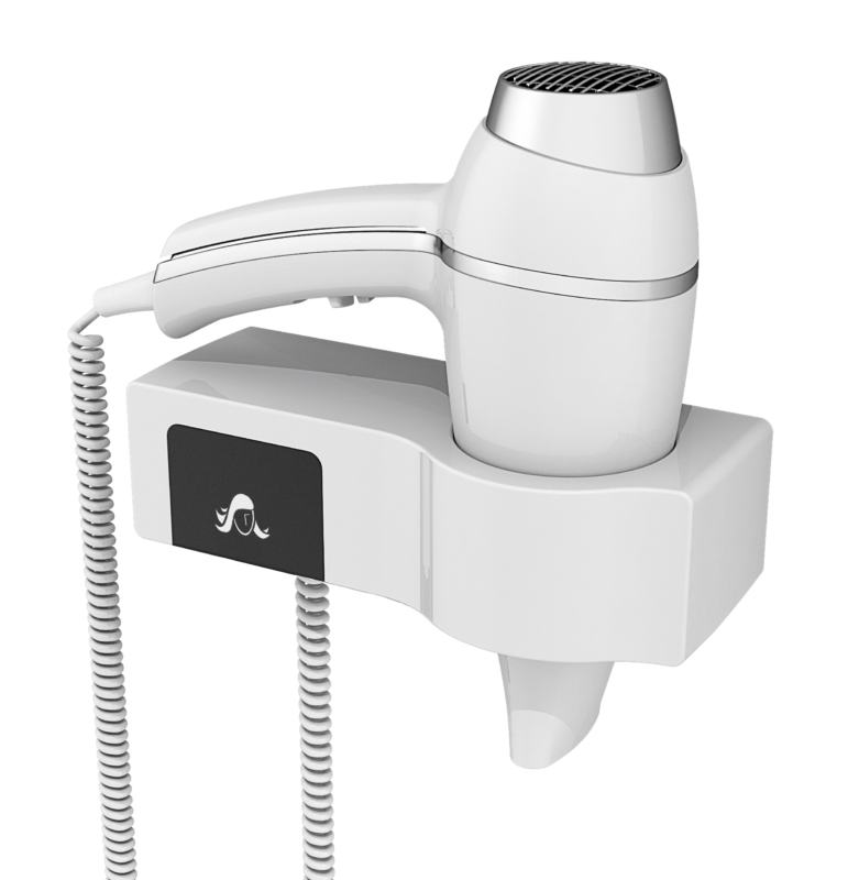 Secador de cabelo Alteo Branco + suporte de base, 1875 W