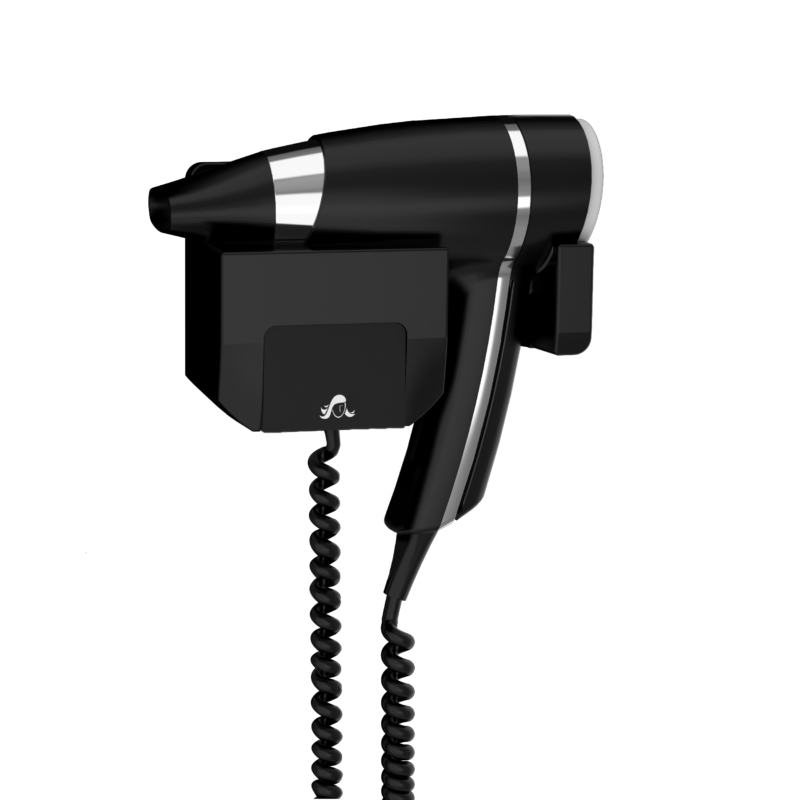 Secador de Cabelo 1600W BRITTONY Preto+Base de suporte FRONTAL