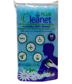 Esponjas descart�veis Napa 150 Gr Cleanet Plus 12X 20 cm P 10 Unidades