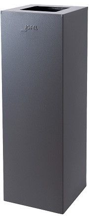 Papeleira retangular pintada com boca superior de a�o inoxid�vel