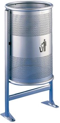 Papeleira circular pintada perfurada com p�