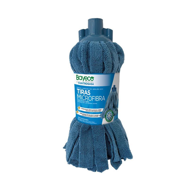 Esfregona Microfibra Bayeco Tiras  Azul 160 Gr 