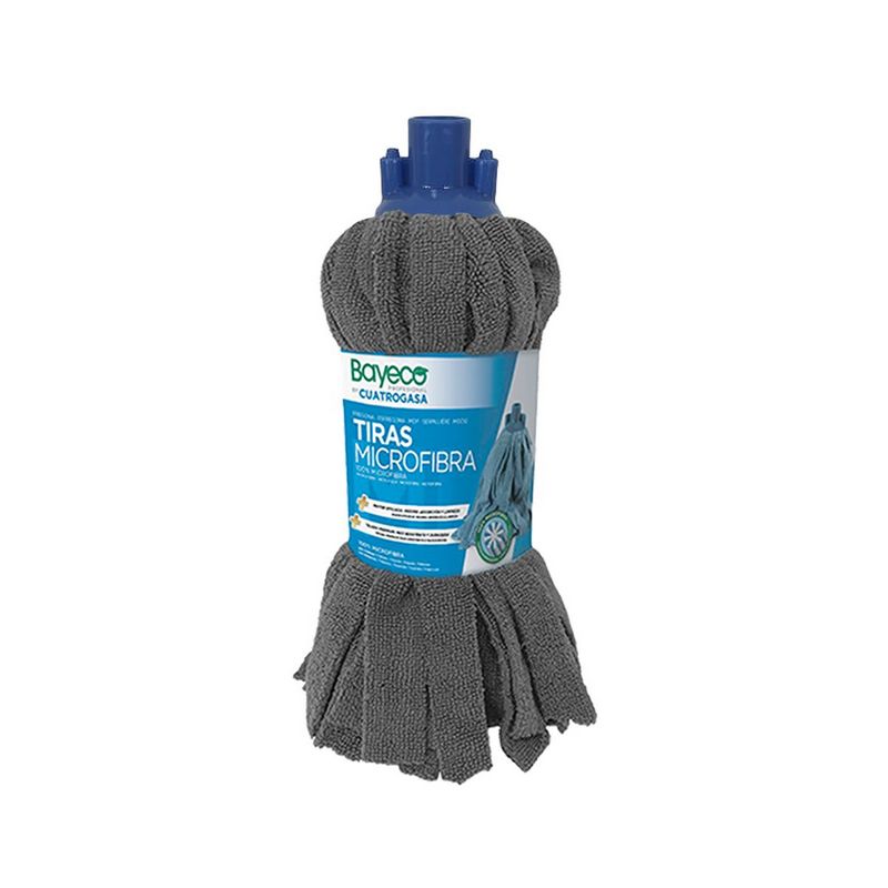 Esfregona Microfibra Bayeco Tiras Cinzentas 160 Gr 