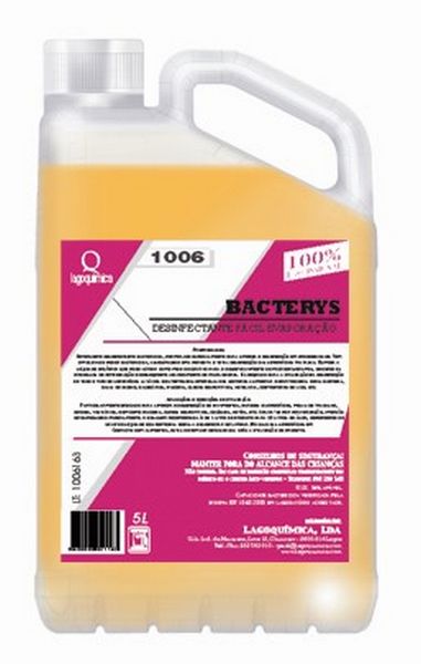 LQ-1006 BACTERYS Det Desinfect Bactericida de F�cil Evapora��o 5 lt