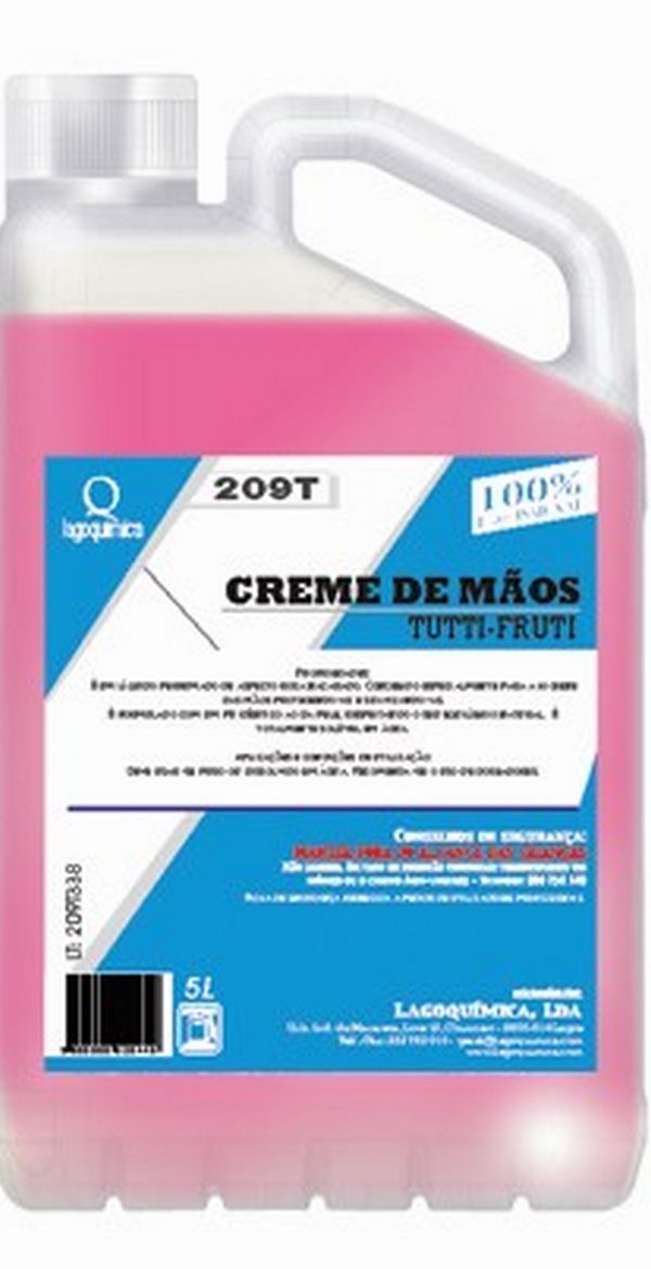 LQ-209T Gel de m�os com aroma a tutti-fruti 5 Lt