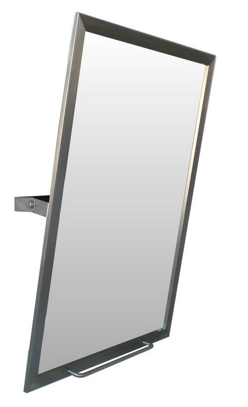 Espelho basculante parede c/ moldura a�o inox (500x700mm)