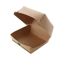 Caixa de Hamb�rguer, Cart�o, KRAFT  150 x 150 x 70 mm Pack 50 Unidades