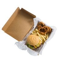 Caixa de Hamb�rguer, Cart�o, KRAFT  170 x 170 x 80 mm Pack 50 Uni