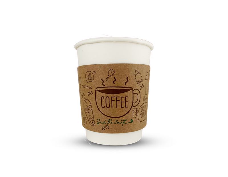 Manga protetora/Capa copo Kraft 12oz-20oz-24oz  Diam90 mm 50 Unidades