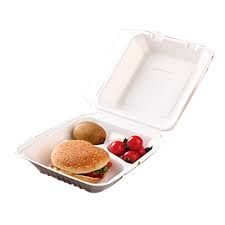 Embalagem alimentar 3 Comp Cana A��car 236X229X47 1200 ML 50 Unidades