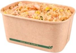 Embalagem em cart�o Kraft Rectangular 1000 ML pack 50 unidades 