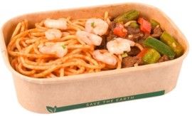 Embalagem em cart�o Kraft Rectangular 500 ML pack 50 unidades 