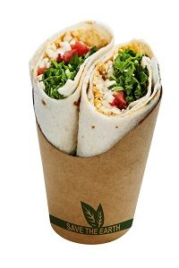 Caixa / Copo p/batata Frita  Kraft 16 OZ - 90 x 60 x 90/145 mm.            Pacote 50 unidades